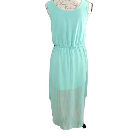 Forever 21 Women's Size Medium Mint Green Sleeveless Hi-Lo Dress - Picture 2 of 8